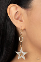 Load image into Gallery viewer, Cosmic Celebrity - Gold Earrings by Paparazzi
