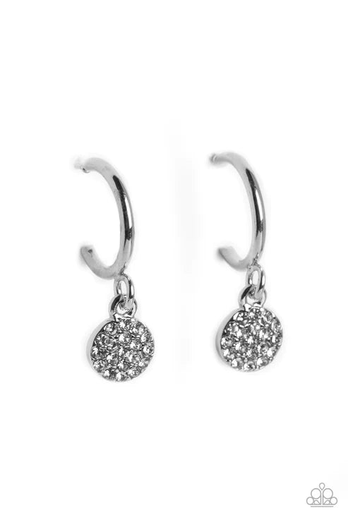 Bodacious Ballroom - White Earrings by Paparazzi