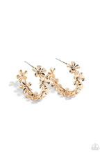 Load image into Gallery viewer, Floral Flamenco - Gold Earrings by Paparazzi Accessories
