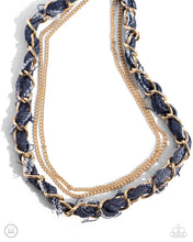 Load image into Gallery viewer, Denim Danger - Gold Necklace by Paparazzi Accessories
