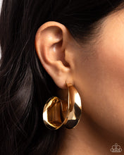 Load image into Gallery viewer, Curly Cadence - Gold Earrings by Paparazzi Accessories
