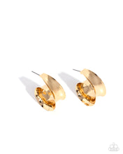 Load image into Gallery viewer, Curly Cadence - Gold Earrings by Paparazzi Accessories
