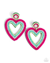 Load image into Gallery viewer, Headfirst Heart - Green Earrings by Paparazzi
