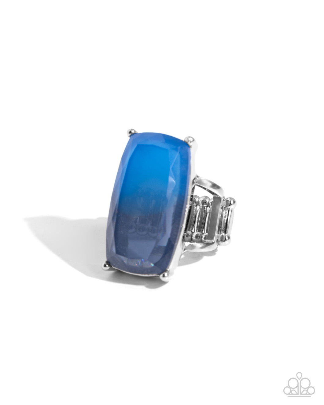 Dramatic Duo - Blue Ring by Paparazzi Accessories