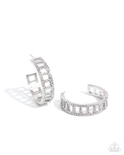 Load image into Gallery viewer, Bridging Brilliance - White Earrings by Paparazzi Accessories
