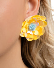 Load image into Gallery viewer, Floating Florals - Yellow Earrings by Paparazzi Accessories
