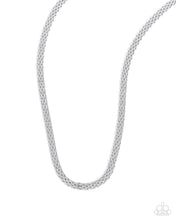 Load image into Gallery viewer, Chained Character - Silver Necklace by Paparazzi Accessories
