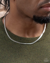 Load image into Gallery viewer, Chained Character - Silver Necklace by Paparazzi Accessories
