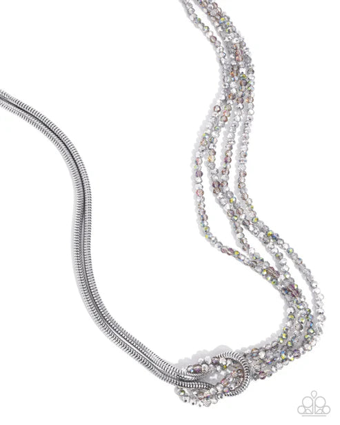 Mismatched Mirage - Silver Necklace by Paparazzi Accessories