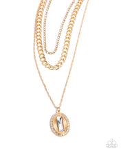 Load image into Gallery viewer, Edgy Empire - Gold Necklace by Paparazzi Accessories
