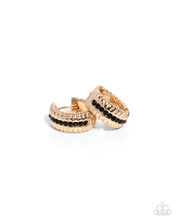 Load image into Gallery viewer, Serrated Shimmer - Gold Earrings by Paparazzi Accessories
