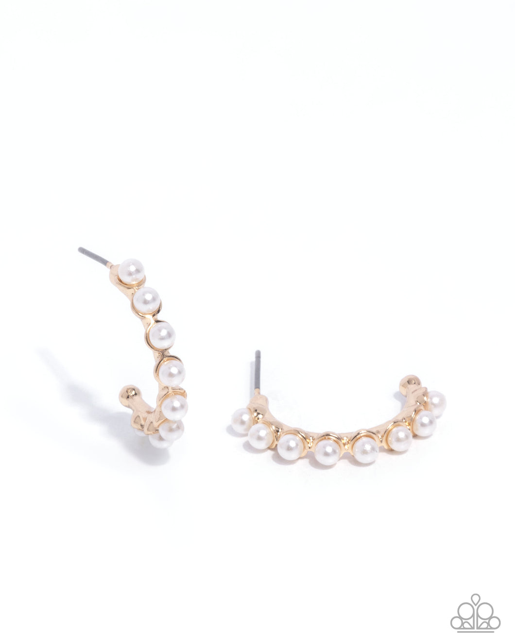 Pearly Passage - Gold Earrings by Paparazzi Accessories