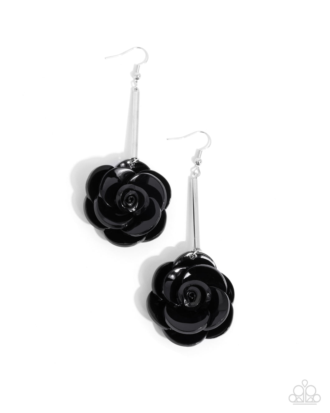 Saccharine Sprig - Black  Earrings by Paparazzi Accessories