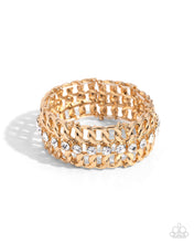 Load image into Gallery viewer, Secure Shimmer - Gold Bracelet by Paparazzi Accessories
