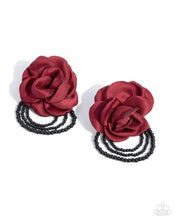 Load image into Gallery viewer, Dramatic Dame - Red Earrings by Paparazzi Accessories
