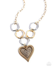 Load image into Gallery viewer, Focused Affection - Gold Necklace by Paparazzi Accessories
