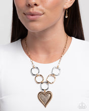 Load image into Gallery viewer, Focused Affection - Gold Necklace by Paparazzi Accessories
