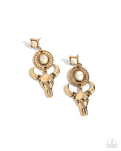 Load image into Gallery viewer, Western Week - Gold Earrings by Paparazzi Accessories
