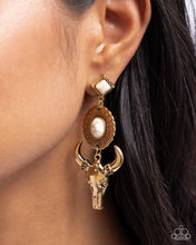 Load image into Gallery viewer, Western Week - Gold Earrings by Paparazzi Accessories
