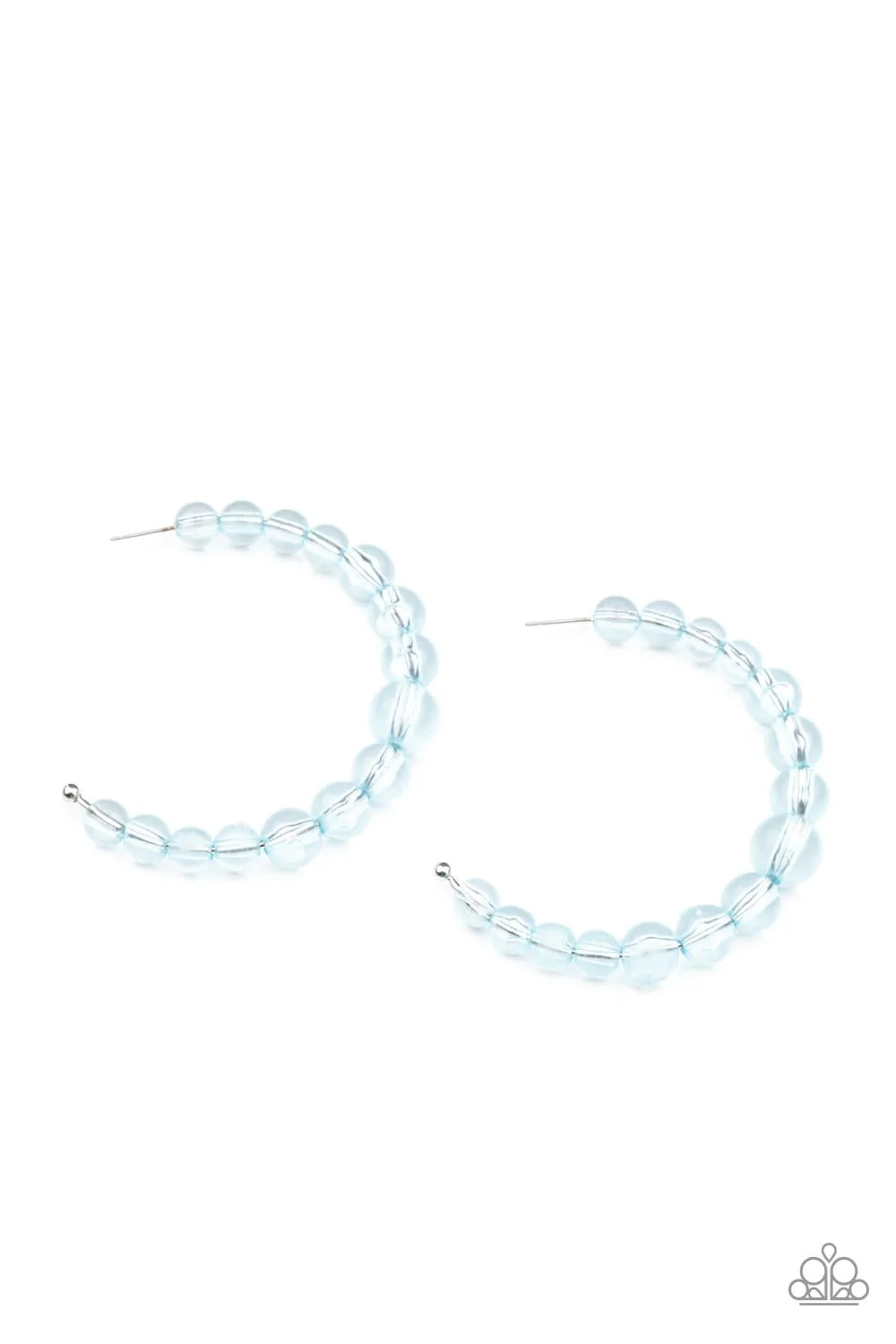 In The Clear - Blue Hoop Earrings by Paparazzi