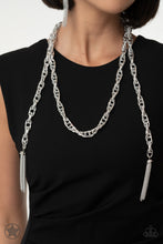 Load image into Gallery viewer, SCARFed for Attention - Silver Necklace by Paparazzi
