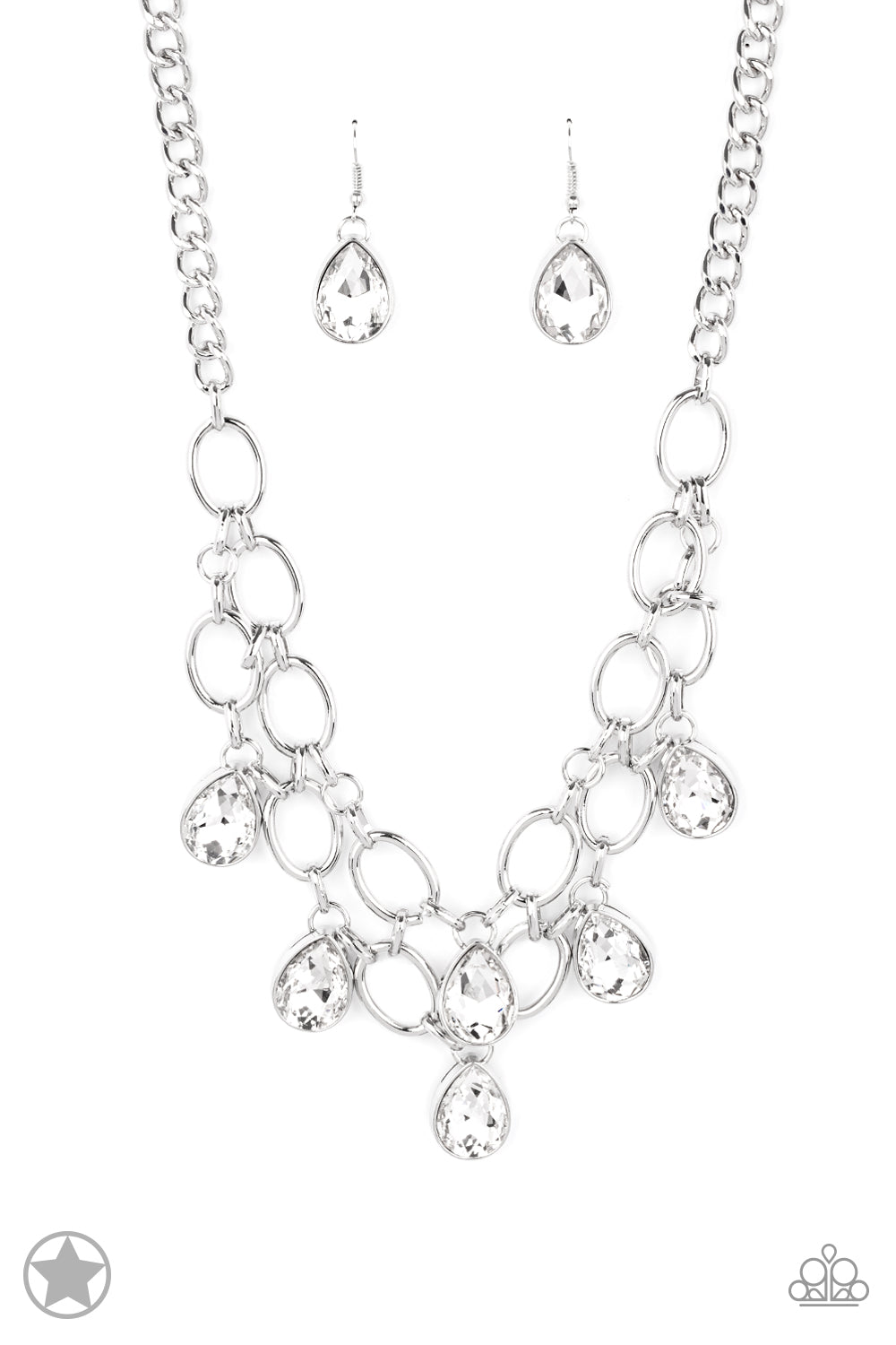 Show-Stopping Shimmer - White Necklace by Paparazzi