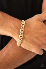 Load image into Gallery viewer, On The Ropes - Gold Men&#39;s Bracelet by Paparazzi
