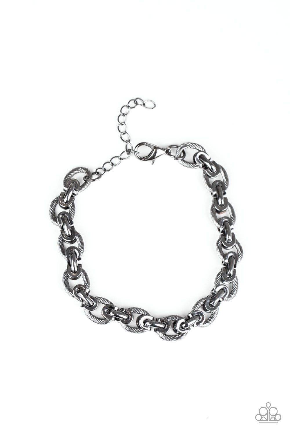 Gridiron Grunge - Black Bracelet by Paparazzi