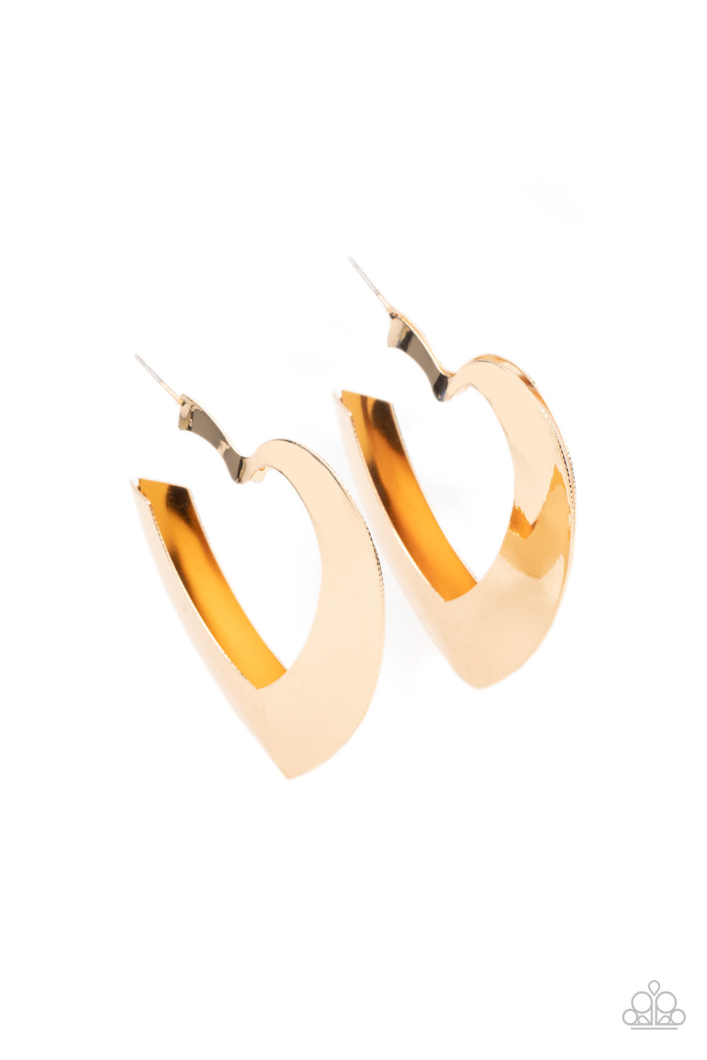 Heart-Racing Radiance - Gold Earrings by Paparazzi