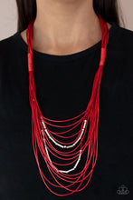 Load image into Gallery viewer, Nice CORD-ination - Red Necklace by Paparazzi
