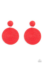 Load image into Gallery viewer, Circulate The Room - Red Earrings by Paparazzi
