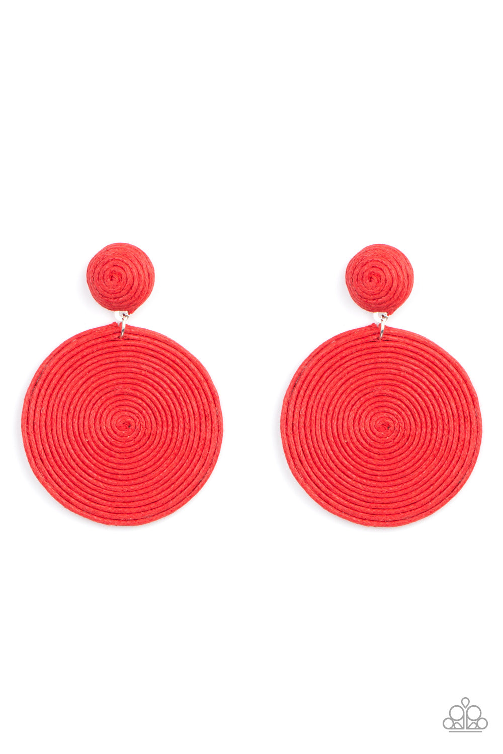 Circulate The Room - Red Earrings by Paparazzi