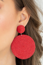 Load image into Gallery viewer, Circulate The Room - Red Earrings by Paparazzi
