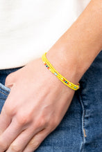 Load image into Gallery viewer, Basecamp Boyfriend Yellow Bracelet by Paparazzi
