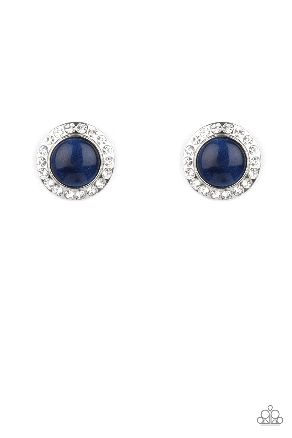 Glowing Dazzle - Blue Earrings by Paparazzi