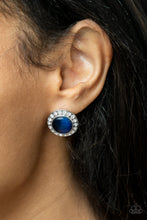 Load image into Gallery viewer, Glowing Dazzle - Blue Earrings by Paparazzi
