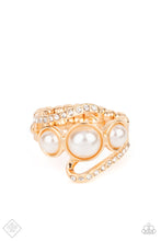 Load image into Gallery viewer, Posh Progression - Gold and Pearl Ring by Paparazzi
