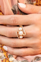 Load image into Gallery viewer, Posh Progression - Gold and Pearl Ring by Paparazzi
