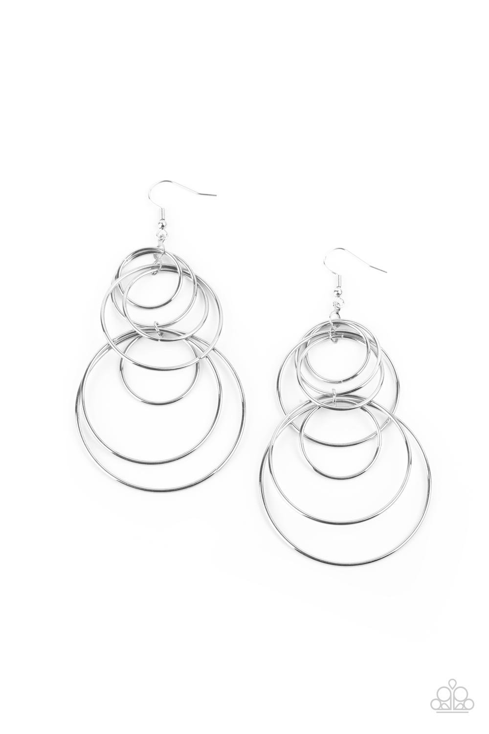 I Feel Dizzy - Silver Earrings by Paparazzi