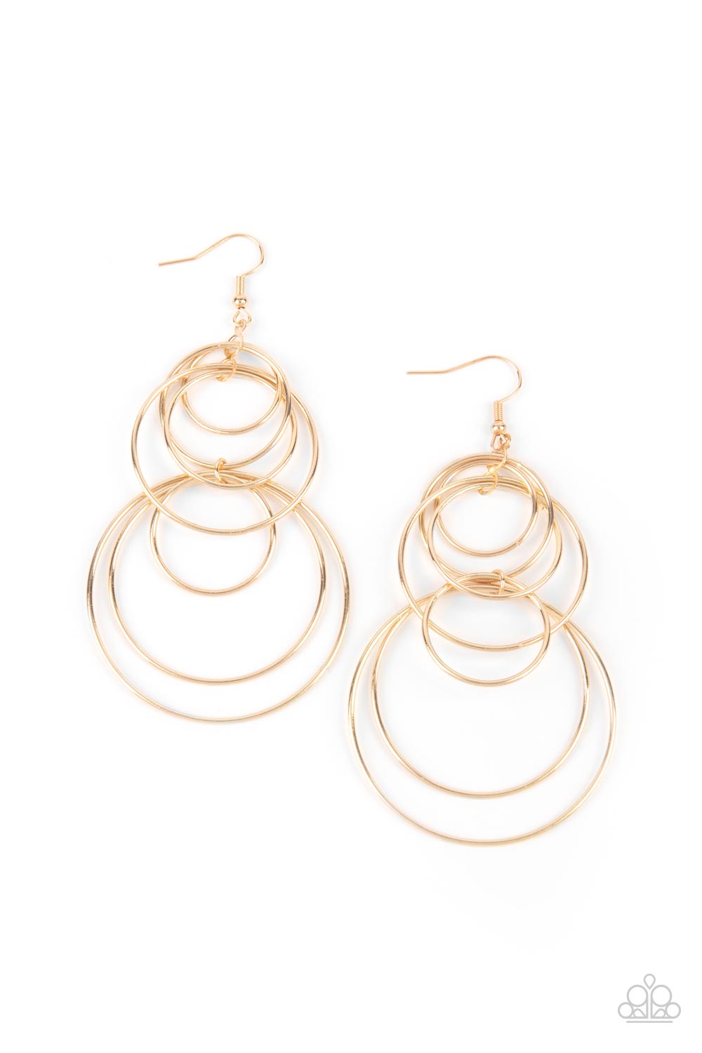 I Feel Dizzy - Gold Earrings by Paparazzi