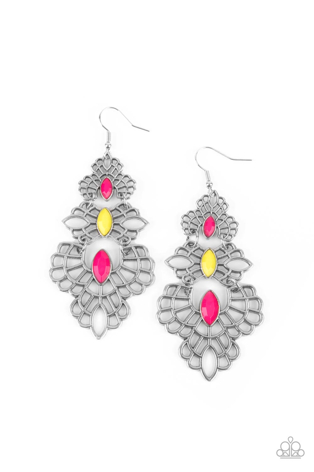 Flamboyant Frills - Multi Earrings by Paparazzi