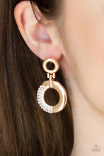 Load image into Gallery viewer, Modern Motivation - Gold Earrings by Paparazzi
