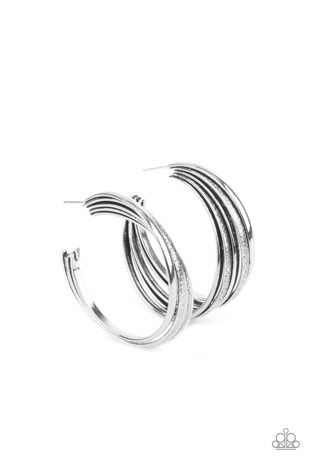 In Sync - Silver Earrings by Paparazzi