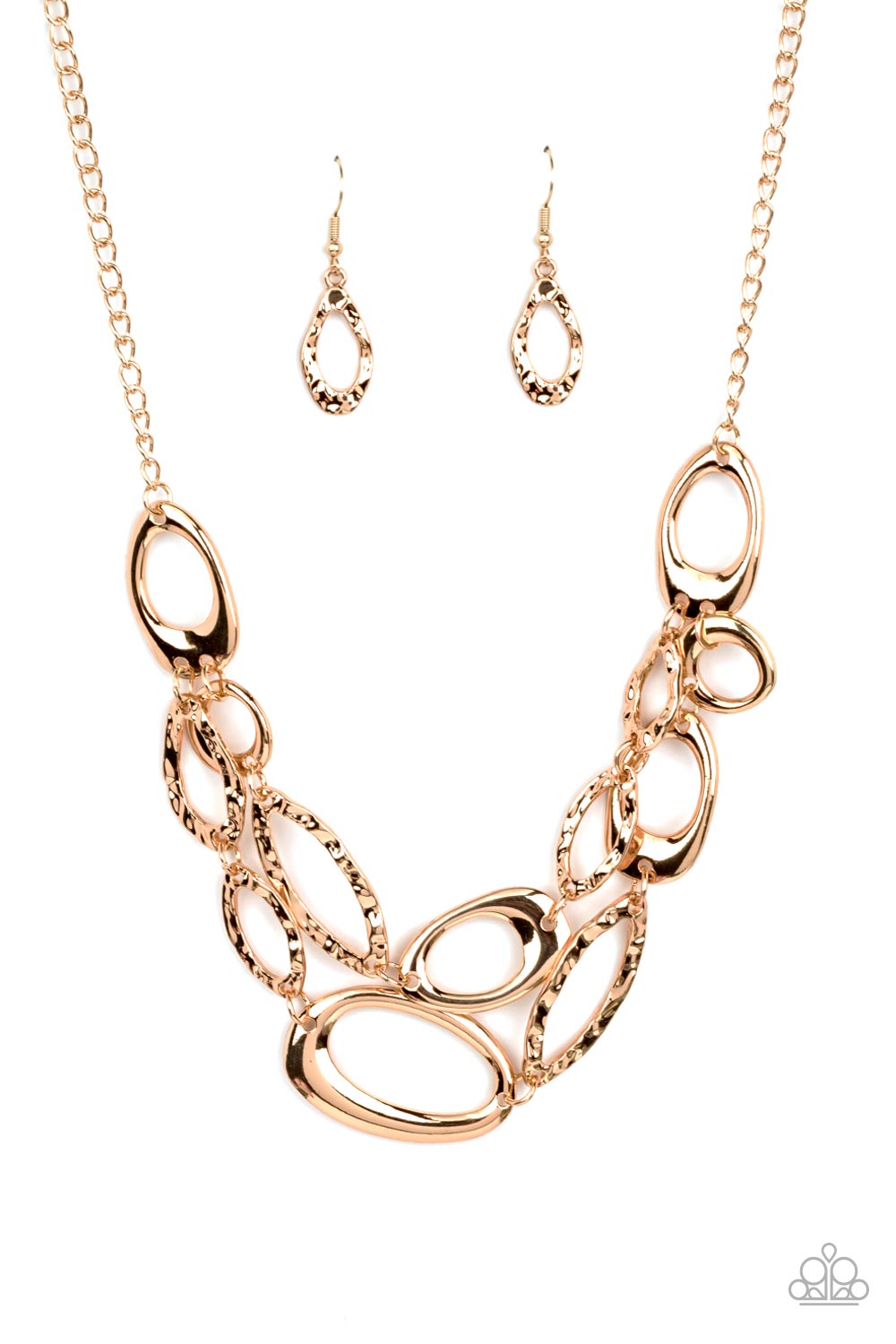 Game OVAL - Gold Necklace by Paparazzi