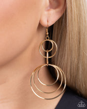 Load image into Gallery viewer, Disorienting Demure - Gold Earrings by Paparazzi Accessories
