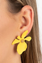 Load image into Gallery viewer, Hawaiian Heiress - Yellow Earrings by Paparazzi
