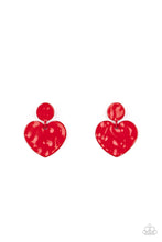 Load image into Gallery viewer, Just a Little Crush - Red Earrings by Paparazzi
