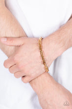 Load image into Gallery viewer, Stratosphere Gear - Gold Men&#39;s Bracelet by Paparazzi
