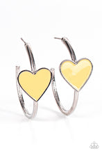 Load image into Gallery viewer, Kiss Up - Yellow Earrings by Paparazzi
