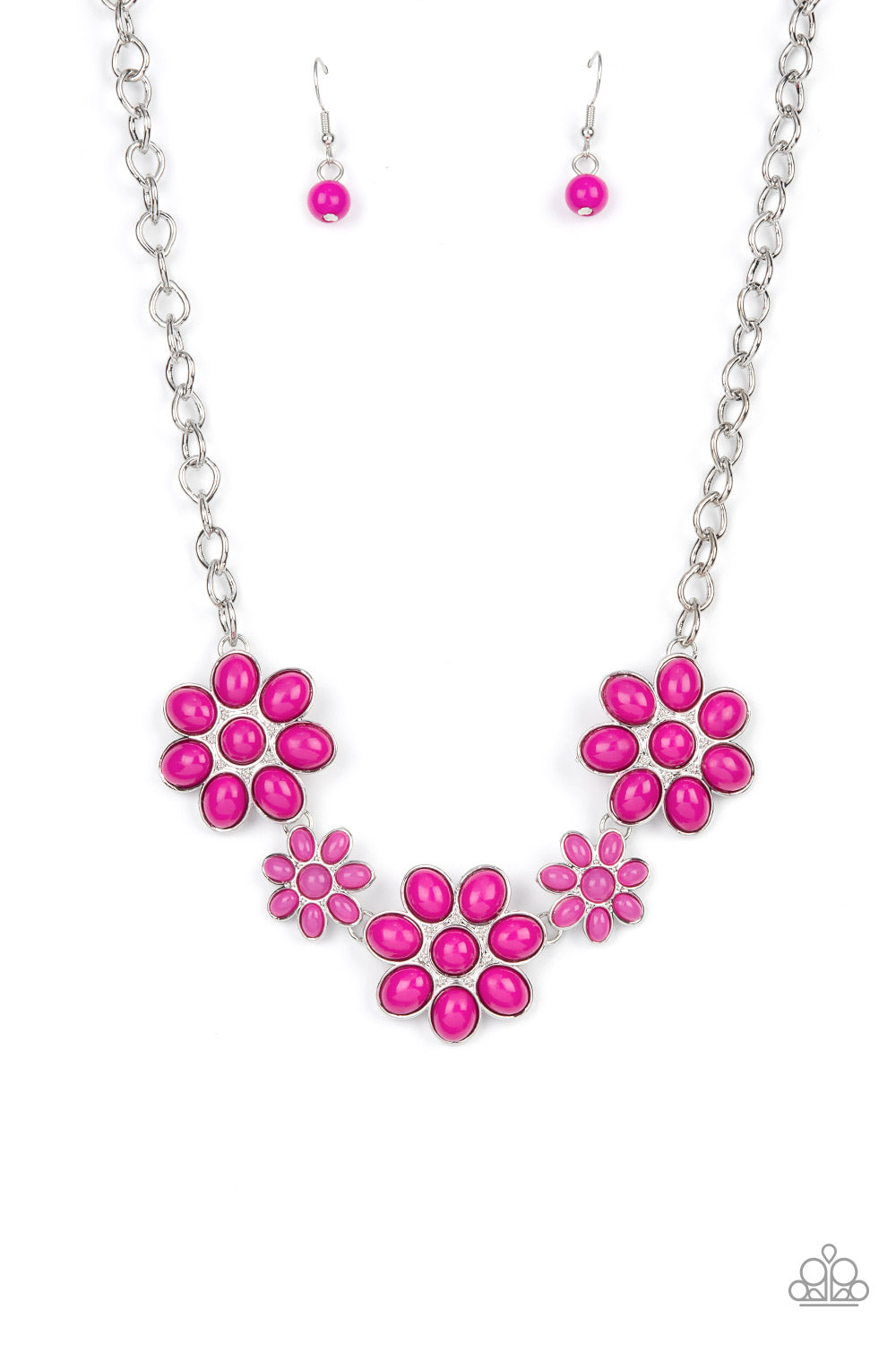 Flamboyantly Flowering - Pink Necklace by Paparazzi